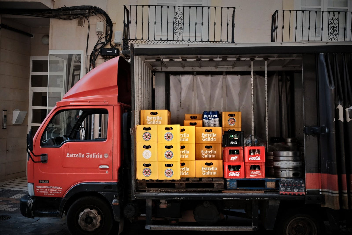 A delivery truck photographed in RAW and developed with Sablefilm masks